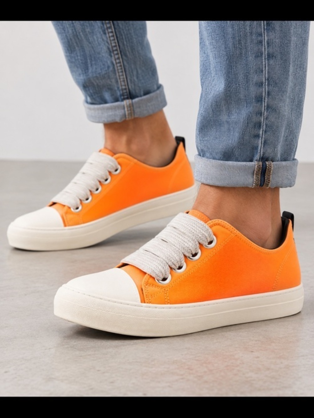 Orange White Bowling Shoes Men’s EU 44 US 10 10.5 Lace Up Sneakers